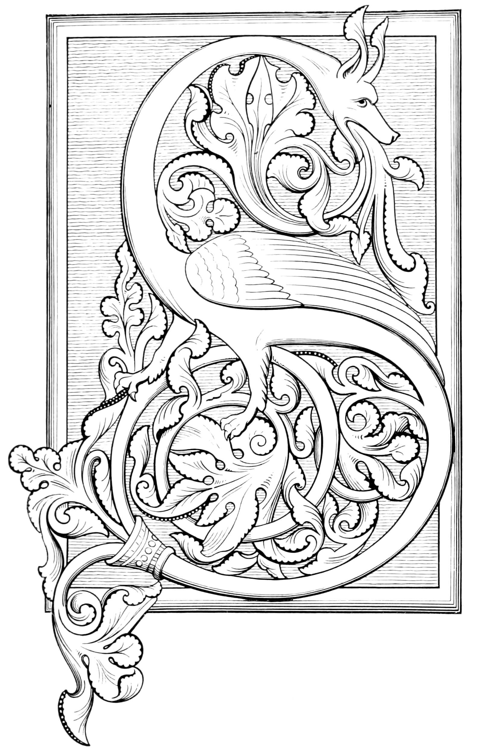 illuminated letters coloring pages - photo #14