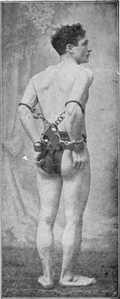 Houdini, as Handcuffed by the Vienna Police, March,
1902.