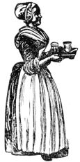 woman holding cup on tray