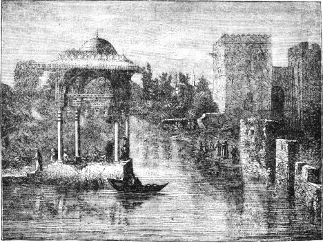 folly with large pond