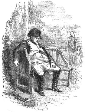 depresses looking Napoleon Bonaparte slouched in a chair