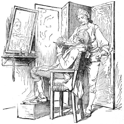 barber iwih man in chair