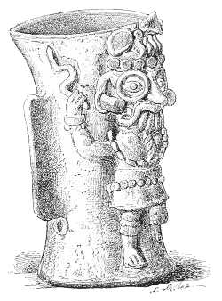 TLALOC, FROM A PIECE OF POTTERY.