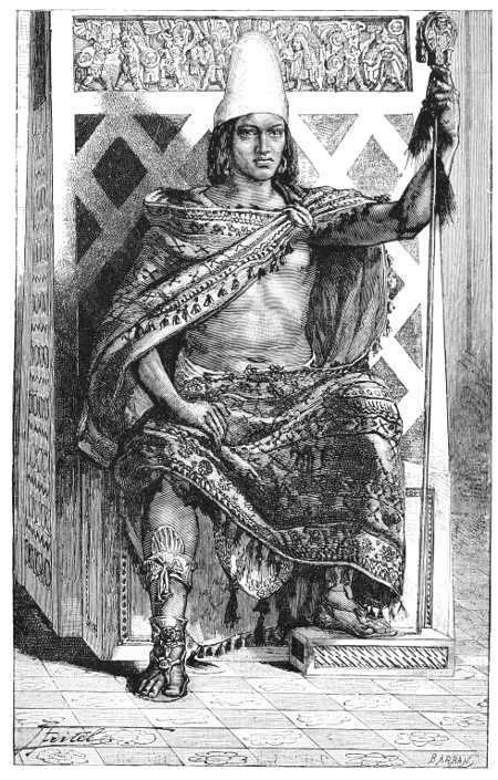 INDIAN KING, DRAWN FROM CLAVIGERO, RAMIREZ MS., AND FATHER DURAN.