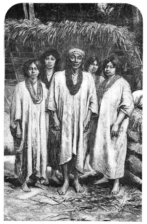 LACANDON CHIEF AND LACANDON TYPES.