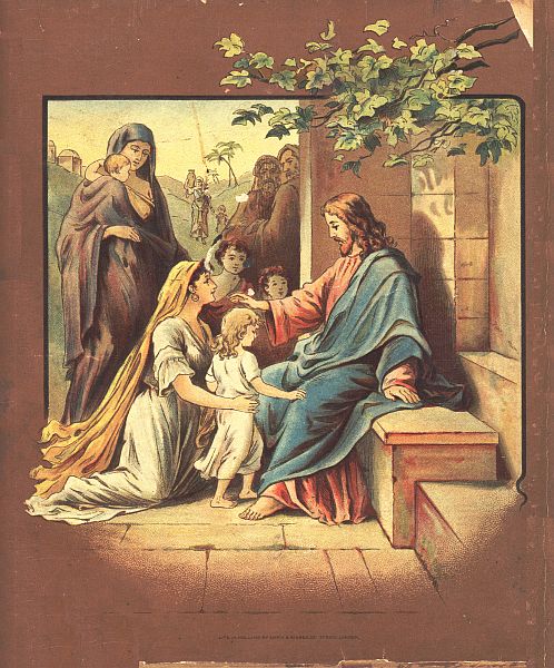 back cover of book, Jesus, two women and a child