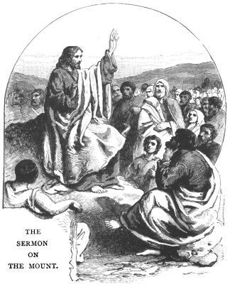 Drawing: The sermon on the mount