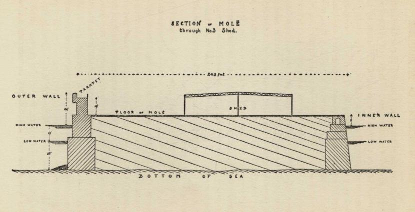 SECTION of MOLE through No. 3 Shed