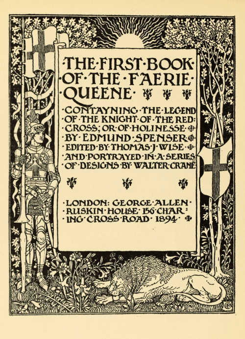 TITLE-PAGE BY WALTER CRANE FOR THE FIRST BOOK OF 'THE
FAERIE QUEENE'