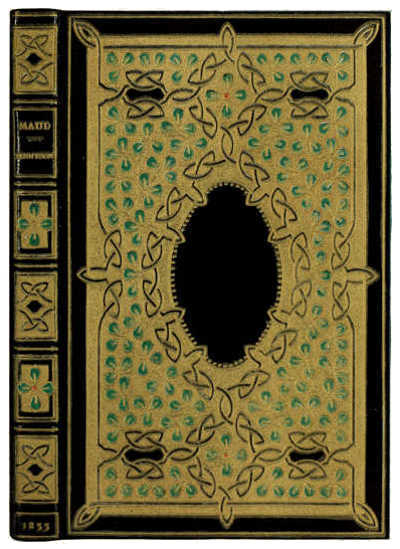 BOOKBINDING IN BLUE LEVANT MOROCCO, WITH INLAY AND GOLD
TOOLING. BY ZAEHNSDORF