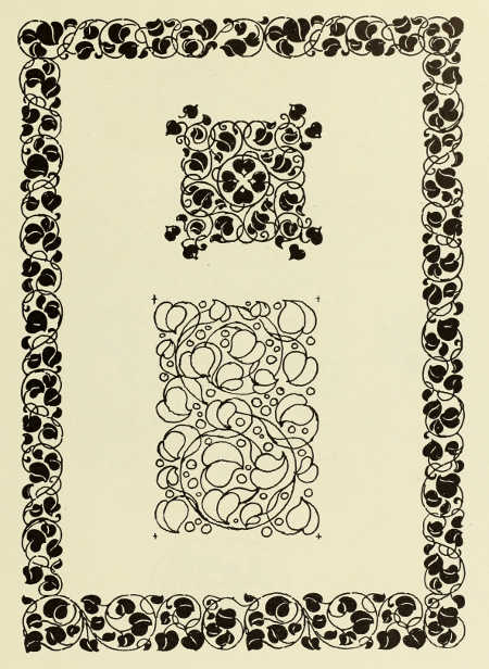 BORDER AND END-PAPER DESIGNS BY ALFRED KELLER. FOR L.
STAAKMANN, LEIPZIG