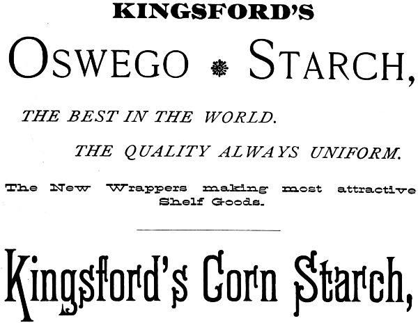 KINGSFORD'S Oswego Starch