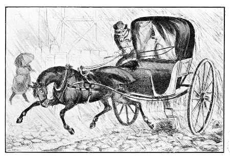 London Cab of 1823, with Curtains drawn