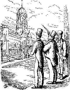 ***Image: Messrs Green observing Oxford buildings with their guide***