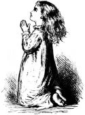 girl kneeling down praying