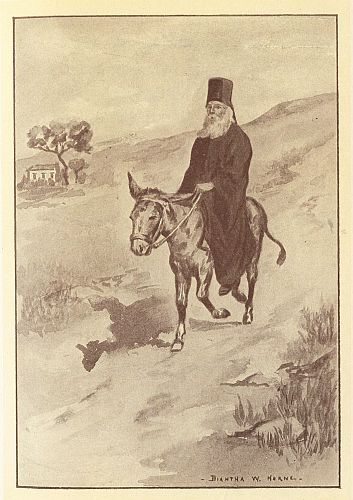 Priest on donkey