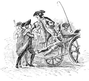 Arresting the Hangman on a Charge of Murder on his way to
Tyburn.