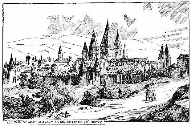 Cluny Abbey, as it was at the beginning of XIXth Century