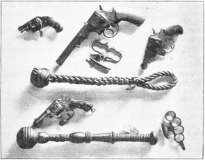 CRIMINALS’ WEAPONS: REVOLVERS, KNUCKLE DUSTERS, AND LIFE
PRESERVERS IN THE BLACK MUSEUM.

Photo: Cassell & Company, Limited.