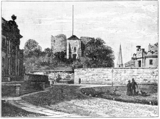 YORK CASTLE (USED AS PRISON), WITH ASSIZE COURT ON LEFT

Photo: Frith & Co., Reigate.