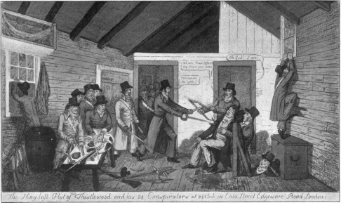 CAPTURE OF THE CATO STREET CONSPIRATORS.

(From a Contemporary Print.)