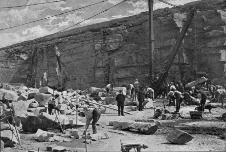 Photo: W. H. Grove, Brompton Road, S.W.

CONVICTS AT WORK IN THE DARTMOOR QUARRIES.