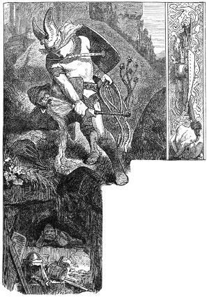 SIEGFRIED FIGHTING WITH ALBERICH.