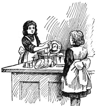 girls washing dishes