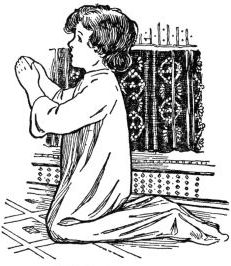 boy Samuel kneeling to pray