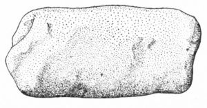 Fig. 9. Stonelike substance used to prevent fingers
    from sticking while spinning.