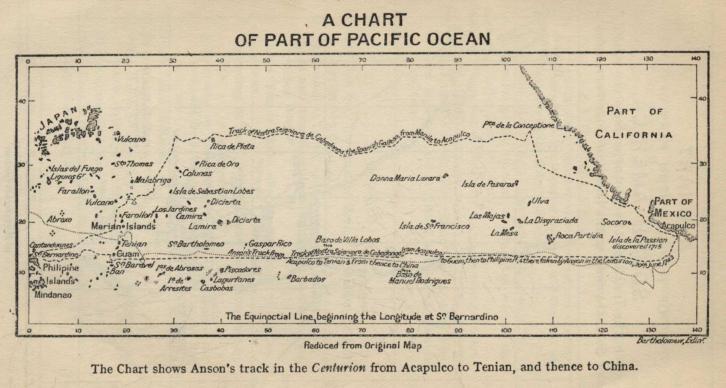 A CHART OF PART OF PACIFIC OCEAN