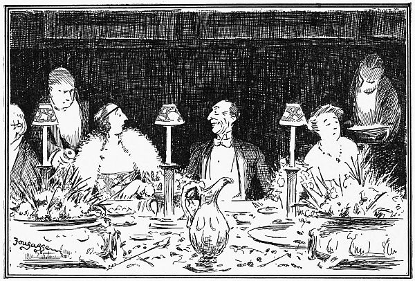 man and woman talking at dinner table