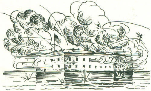 Gunfire over Fort Sumter