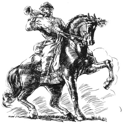 Bugler on horseback.