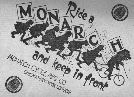 Advert for the Monarch Cycle Manufacturing Company