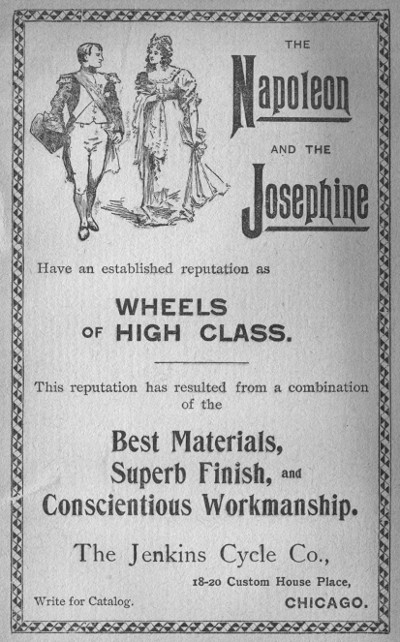 Advert for the Jenkins Cycle Company