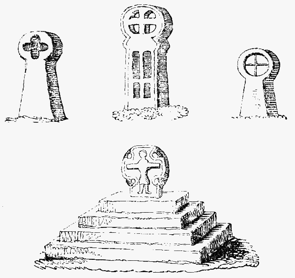 Four more types of stone crosses.
