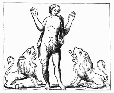 Illustration: Fig. 80.—Daniel in the Lions' Den.