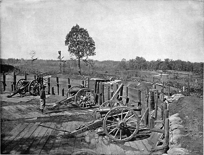INTERIOR OF CONFEDERATE FORTIFICATION