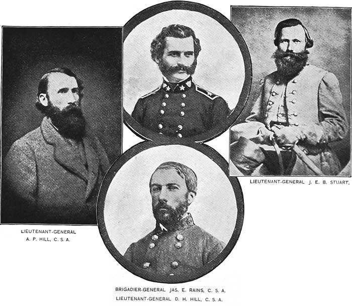 A. P. HILL, JAS. E. RAINS, D. H. HILL, AND J. E. B. STUART