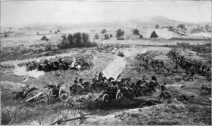 GENERAL HANCOCK AND STAFF NEAR LITTLE ROUND TOP