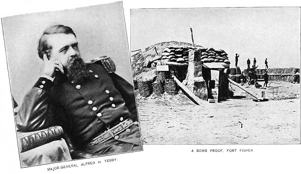 ALFRED H. TERRY AND A BOMB PROOF, FORT FISHER
