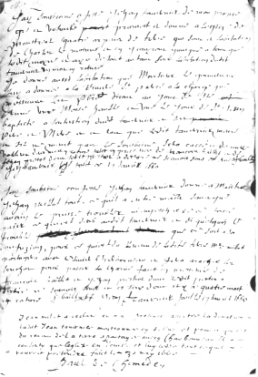 Holograph Will of Jean Tavernier