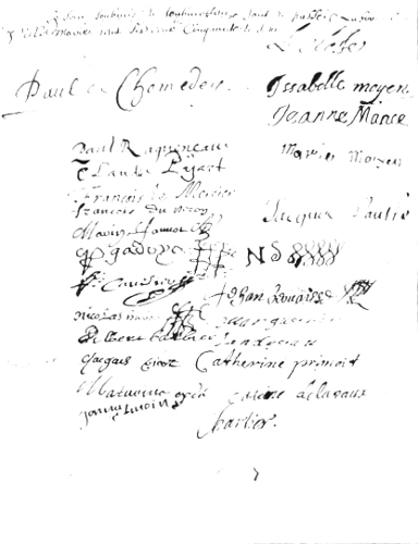 Signatures to Marriage Contract of Lambert Closse