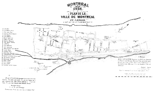 Plan de la Ville de Montreal en 1725