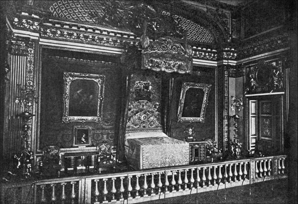 Figure 72. BED OF LOUIS XIV AT VERSAILLES.