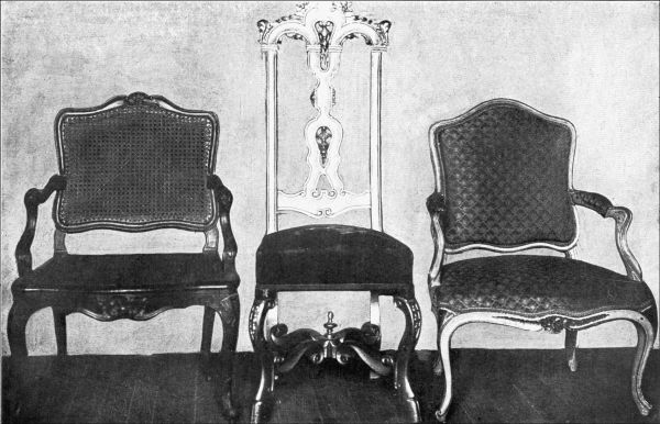 Figure 73.  CHAIRS OF THE PERIOD OF LOUIS XIV.