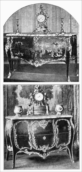 Figure 75. COMMODES OF THE TIME OF LOUIS XV.