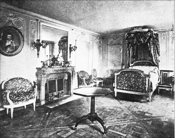 Figure 77. BEDROOM OF MARIE ANTOINETTE AT THE LITTLE TRIANON.