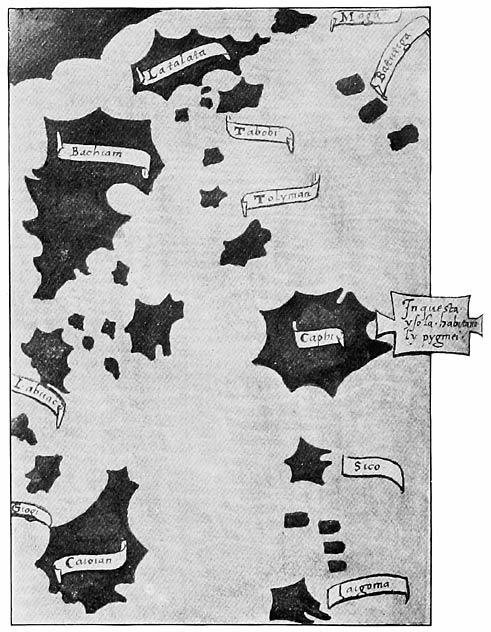 Pigafetta’s Chart of the islands of Bachian, etc.